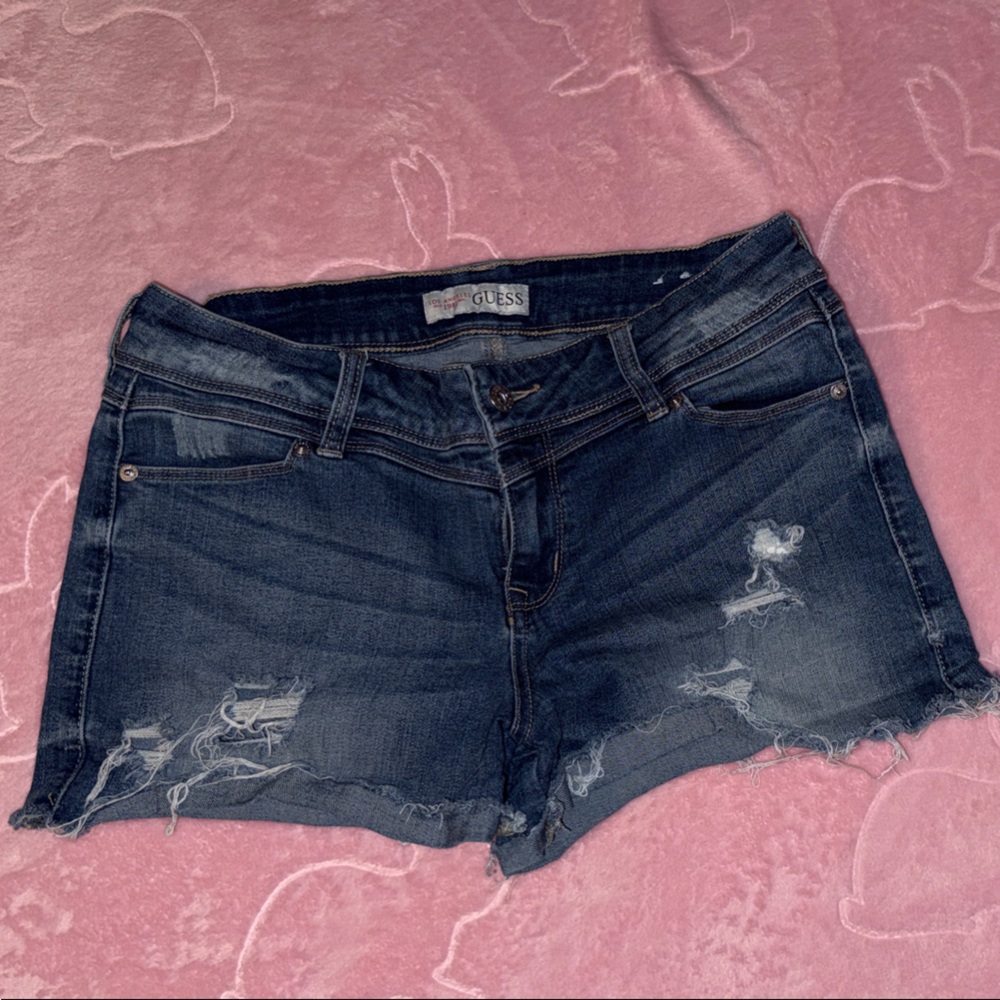 Guess Blue Denim Cutoff Shorts